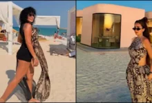 فنانات يتألقن بإطلالات جريئة على شاطئ البحر