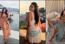 لقطات مميزة لنجوم الفن خلال 24 ساعة: رانيا يوسف بفستان جريء وياسمين صبري أمام البحر