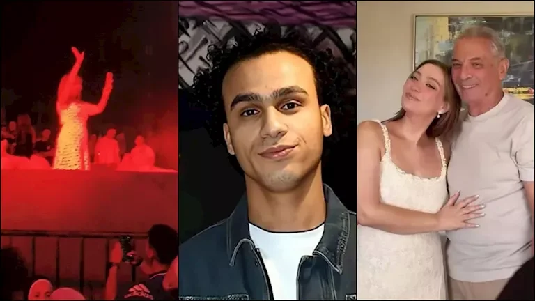 لميس الحديدي تتألق في حفل شيرين عبد الوهاب وعمرو دياب بالساحل