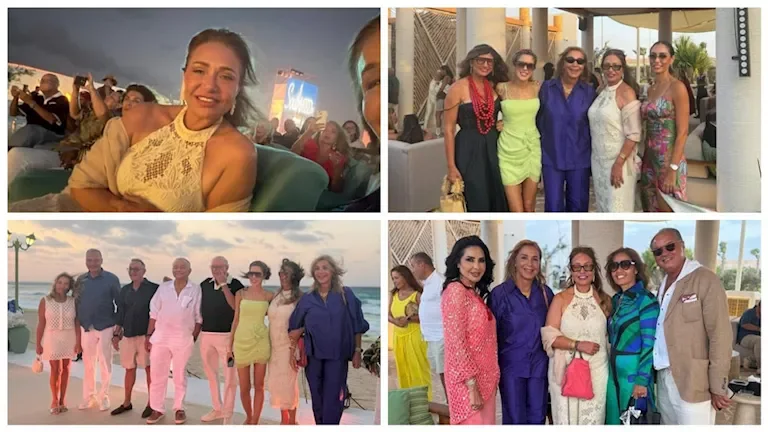 ليلى علوي تشارك صوراً مع أصدقائها أمام البحر وتفاعل الجمهور يتصدر المشهد