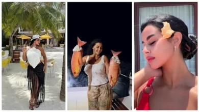 منة عرفة تتألق على شواطئ المالديف بأحدث إطلالاتها