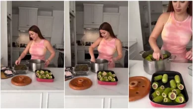 نسرين طافش تشارك متابعيها طريقة تحضير محشي ورق العنب في "العيلة الفرفوشة"