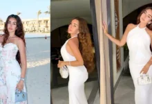 هنا الزاهد تتألق بفستان أبيض في إطلالة مميزة