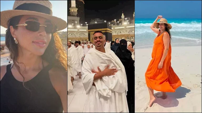 يارا السكري وكزبرة يؤديان مناسك العمرة في أجواء بحرية مميزة