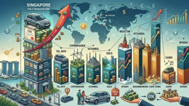 أسعار السيارات الجديدة في القاهرة والمدن العربية مقارنةً بسنغافورة الأكثر تكلفة