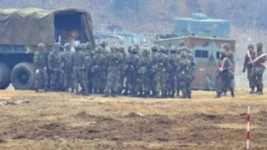 إصابة ثلاثة جنود من كوريا الجنوبية جراء انفجار في المنطقة منزوعة السلاح