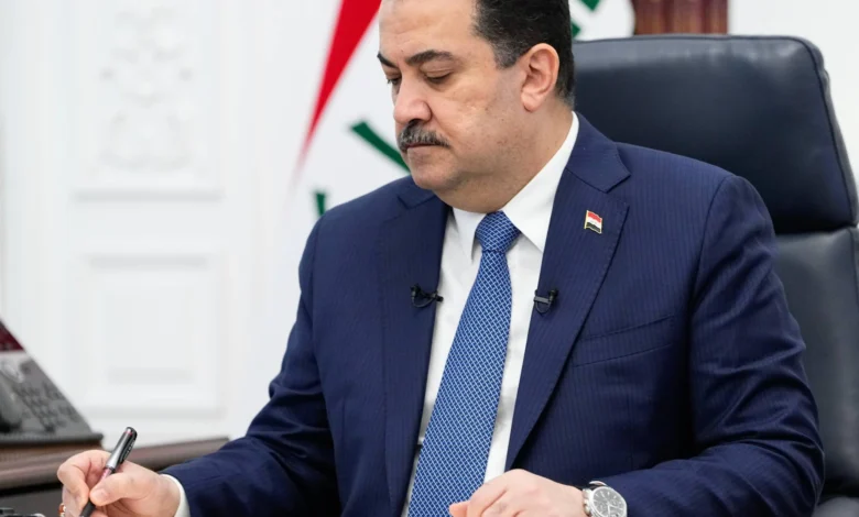 السوداني يؤكد أن حصر السلاح بيد الدولة يعد استحقاقاً وطنياً ولا مبرر لحمله خارج مؤسساتها