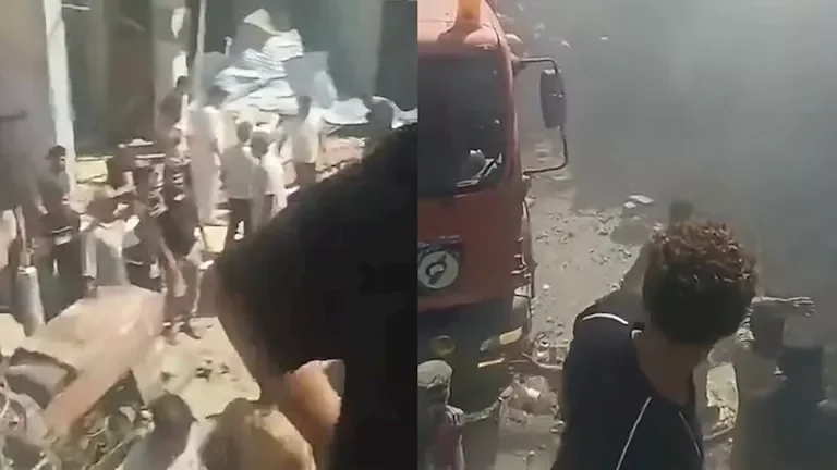 انفجار بطارية يتسبب في حريق داخل محل تجاري في سوريا ويؤدي إلى وفاة شخص وإصابة 6 آخرين