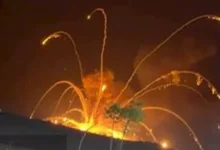 انفجار في مستودع ذخيرة بمنطقة العيس بريف حلب جراء قصف طائرات مجهولة