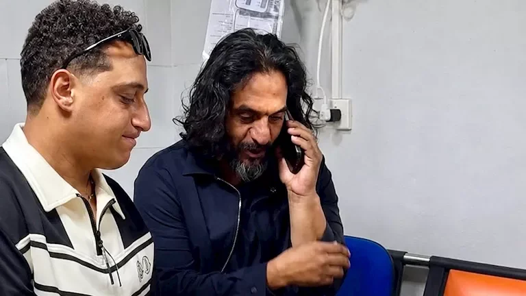 بهاء سلطان يظهر لأول مرة بعد نجاته من حادث ورضا البحراوي يتمنى له السلامة