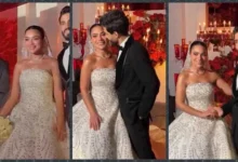 بوسي شلبي تتصدر الحضور في حفل زفاف نجل سعد الصغير