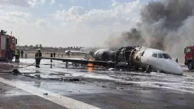 تحطم طائرة خاصة أثناء هبوطها في مطار مصراتة بليبيا