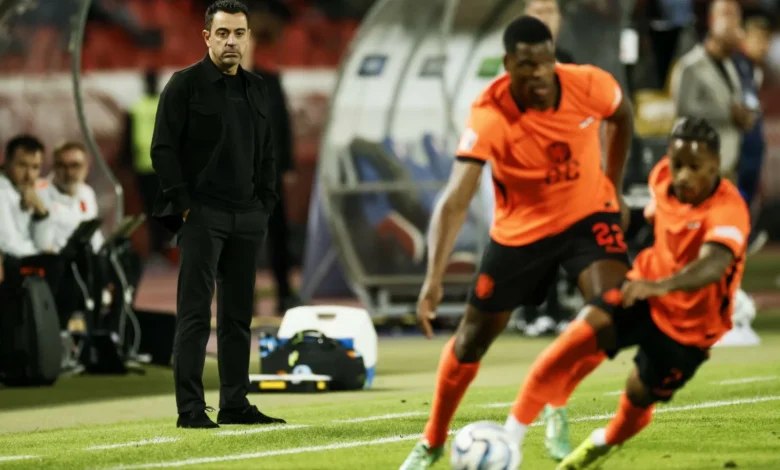ثنائية ميردينك تضمن لتشافي أول انتصار له مع منتخب هولندا