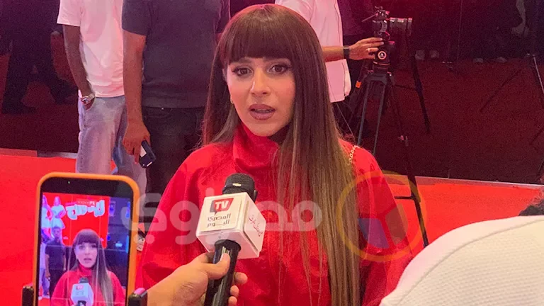 جميلة عوض وزوجها أحمد حافظ يحضران العرض الخاص لفيلم "ريد فلاج"