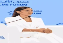دينا الشربيني تعبر عن فرحتها بالمشاركة في قمة الإعلام العربي