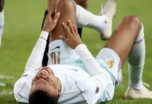 ركبة مبابي تثير قلق جماهير ريال مدريد وزيدان يعبر عن مخاوفه