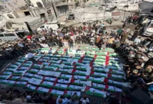 غزة تودع 106 شهداء بينهم أطفال بعد ثلاث سنوات من النزاع