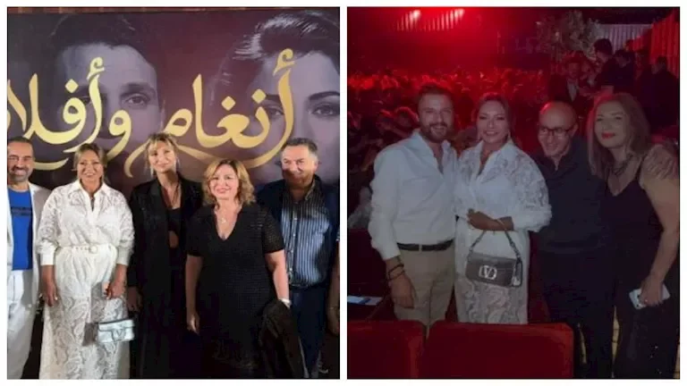 ليلى علوي تتألق بجمبسوت في حفل "أنغام وأفلام بيروت" برفقة إلهام شاهين