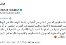 محمد رمضان يعلن عن تنظيم حفل مجاني لجمهوره في فلسطين