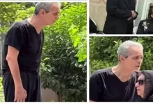 نجلاء فتحي تنهار خلال جنازة ابنتها في مراسم عزاء زوج ماريان خوري وجنازة محمد التاجي
