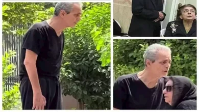 نجلاء فتحي تنهار خلال جنازة ابنتها في مراسم عزاء زوج ماريان خوري وجنازة محمد التاجي