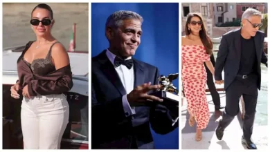نجوم مهرجان فينيسيا السينمائي الدولي في 20 صورة لجورجينا وجورج كلوني
