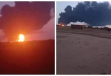 هجوم بطائرات مسيّرة يستهدف مستودعات بترولية شرق ود مدني في السودان