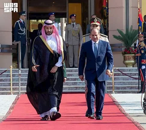 ولي العهد السعودي يشكر الرئيس السيسي بعد زيارته لمصر