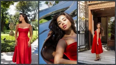 يارا السكري تتألق بإطلالة ملكية حمراء في مهرجان فينيسيا